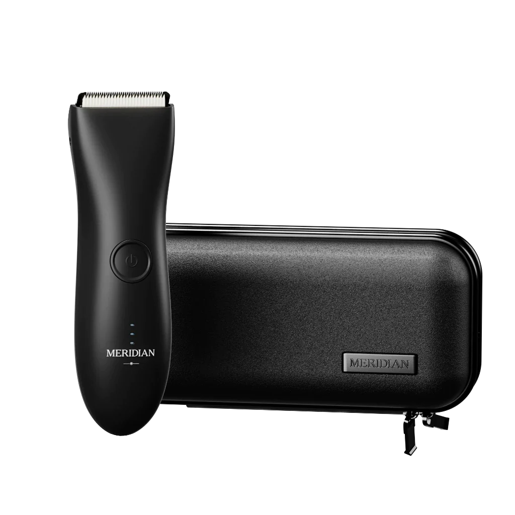 Meridian Trimmer Plus and travel case in Onyx color